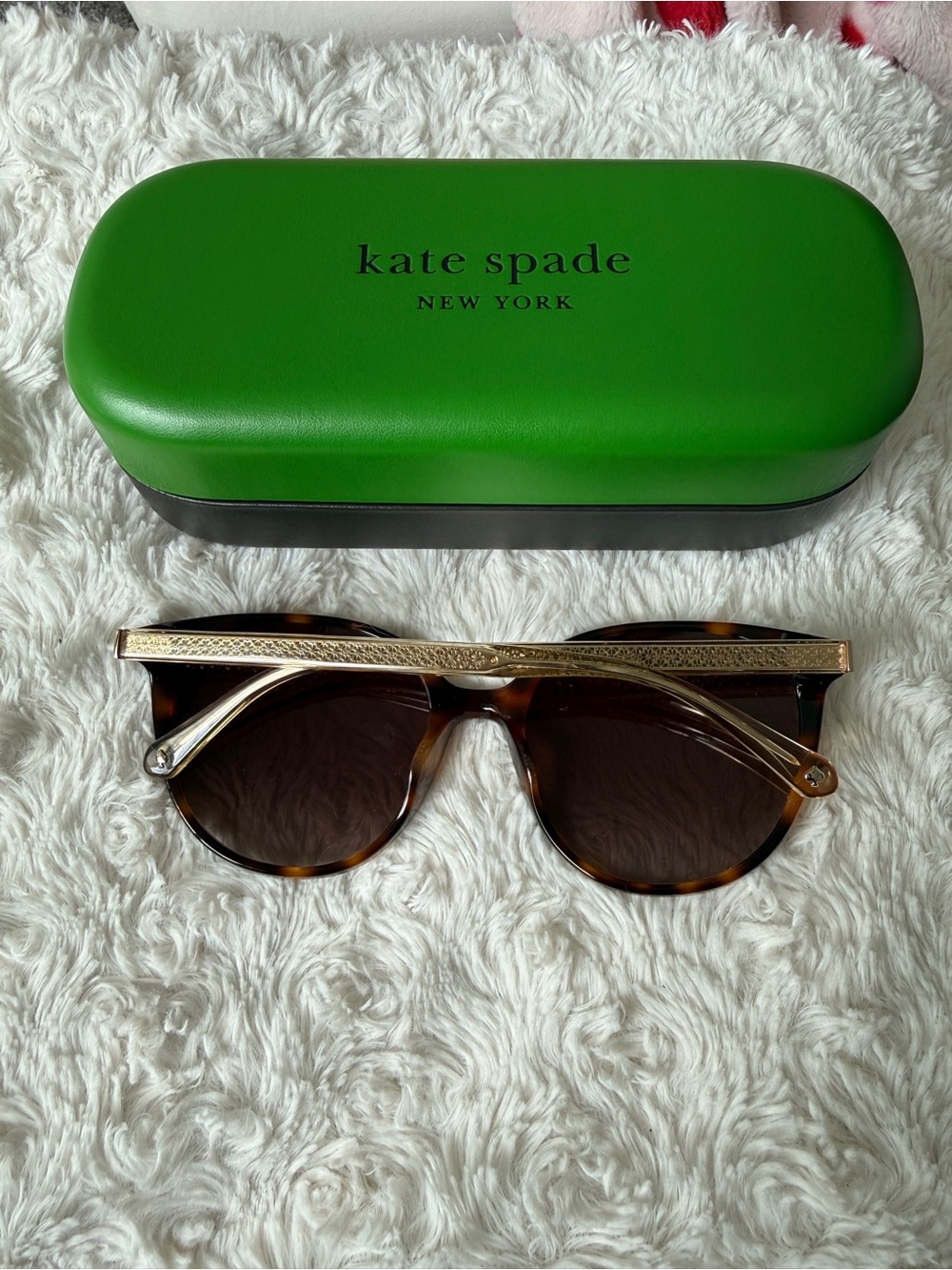 kate spade Tortoise Cat-Eye Sunglasses with Brown Lenses - Picture 2 of 2